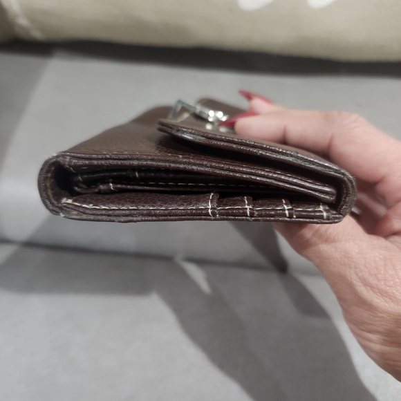 Salvatore Ferragamo Dark Brown Leather Clutch - Picture 3 of 12